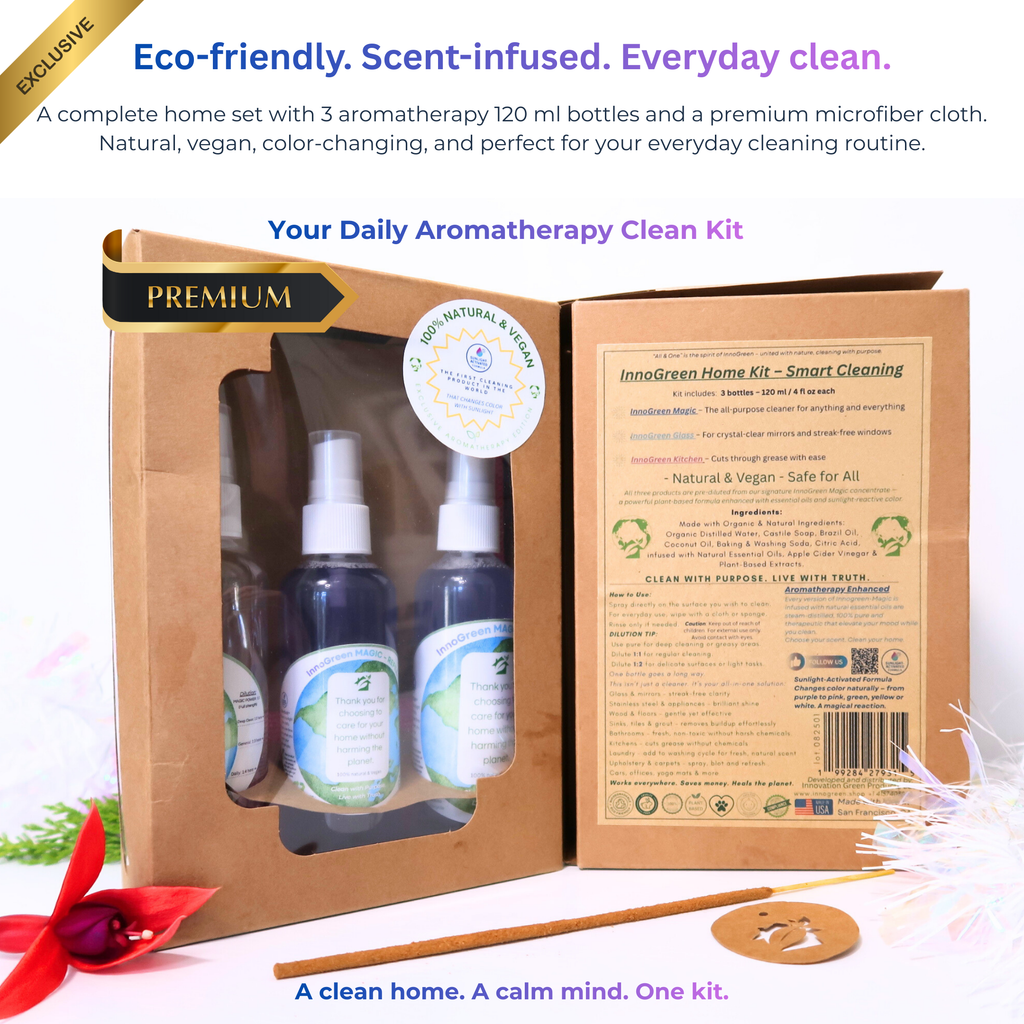 InnoGreen Magic – Aromatherapy Kit | 3×120ml Natural EcoCleaning Experience